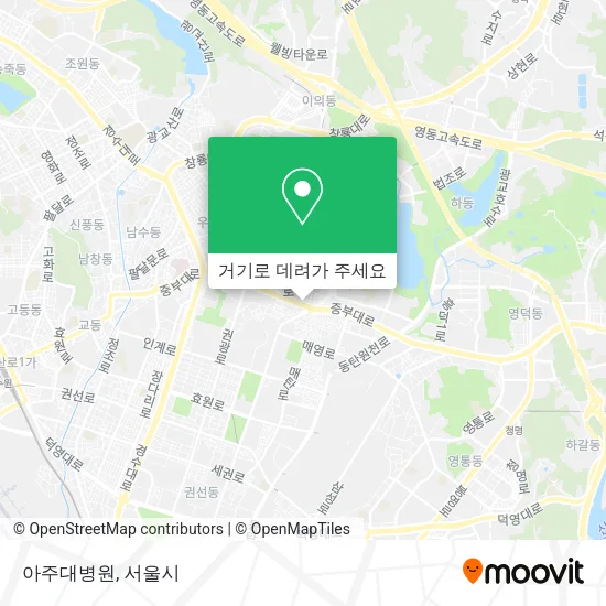 아주대병원 지도
