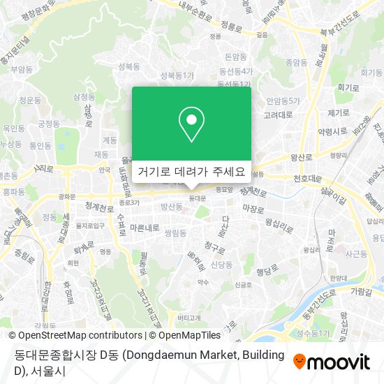 동대문종합시장 D동 (Dongdaemun Market, Building D) 지도