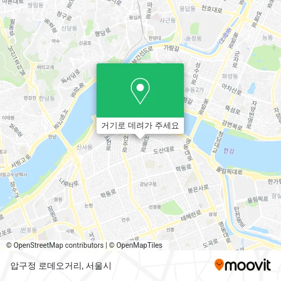 압구정 로데오거리 지도