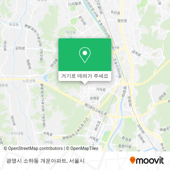 광명시 소하동 개운아파트 지도