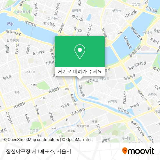 잠실야구장 제1매표소 지도