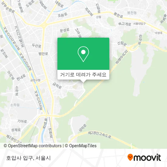 호압사 입구 지도
