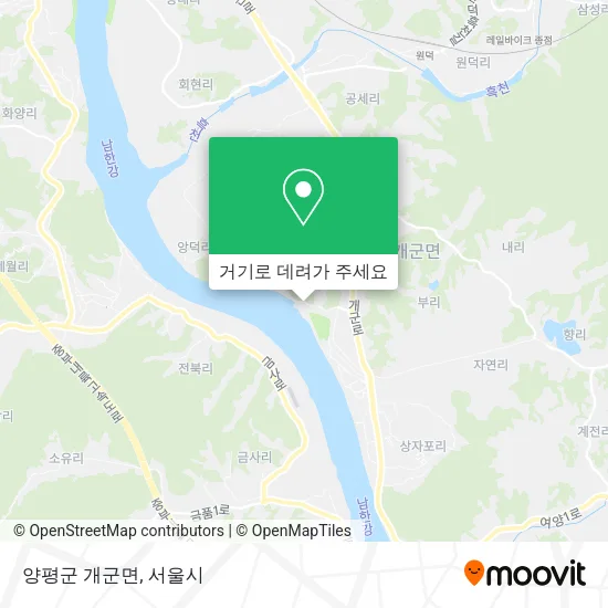 양평군 개군면 지도