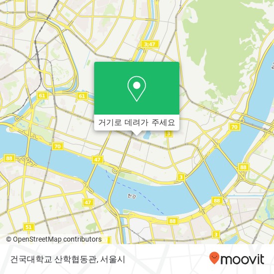 건국대학교 산학협동관 지도