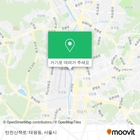 탄천산책로: 태평동 지도