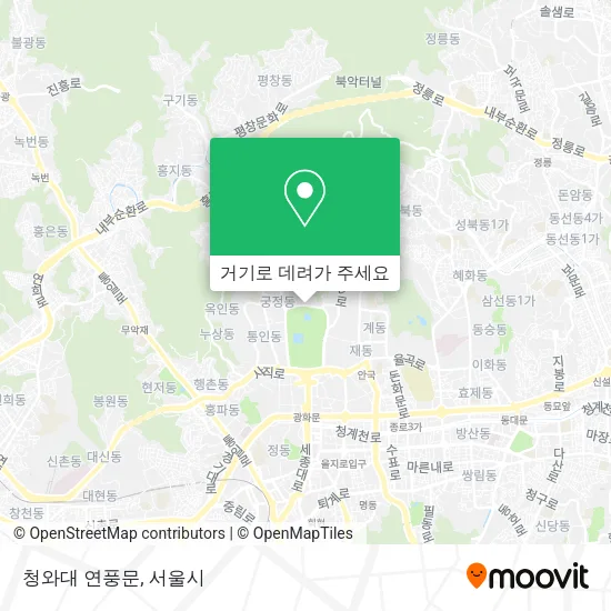 청와대 연풍문 지도