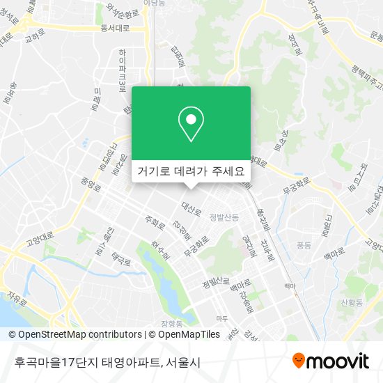 후곡마을17단지 태영아파트 지도