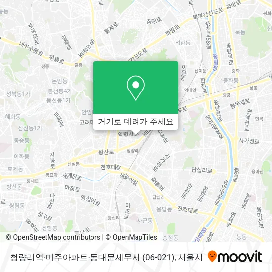 청량리역·미주아파트·동대문세무서 (06-021) 지도