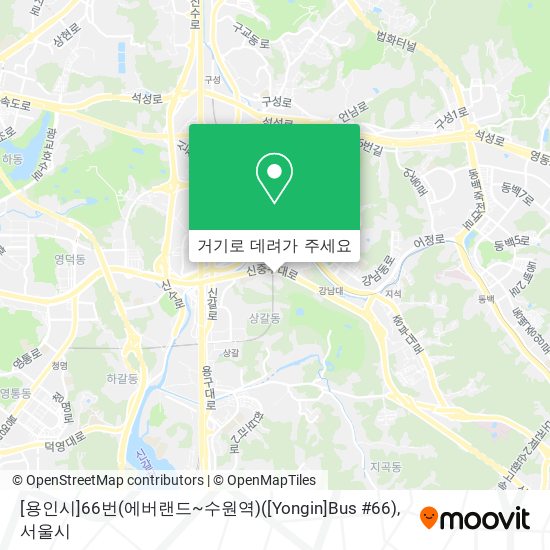 [용인시]66번(에버랜드~수원역)([Yongin]Bus #66) 지도