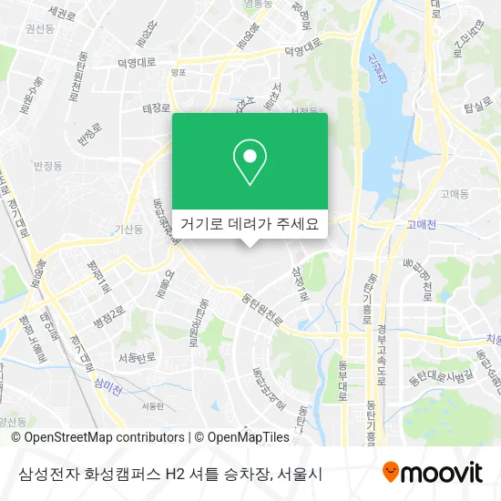 삼성전자 화성캠퍼스 H2 셔틀 승차장 지도