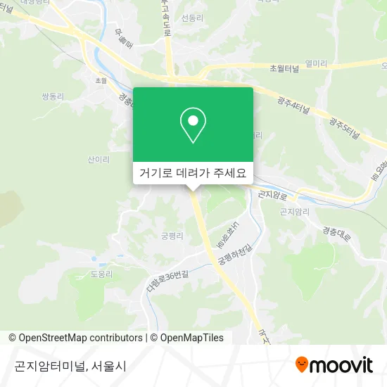 곤지암터미널 지도