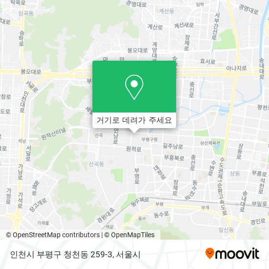 인천시 부평구 청천동 259-3 지도