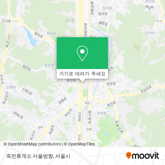 죽전휴게소 서울방향 지도