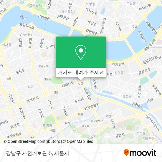 강남구 자전거보관소 지도