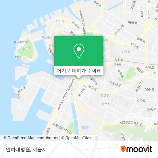 인하대병원 지도