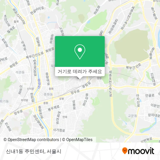 신내1동 주민센터 지도
