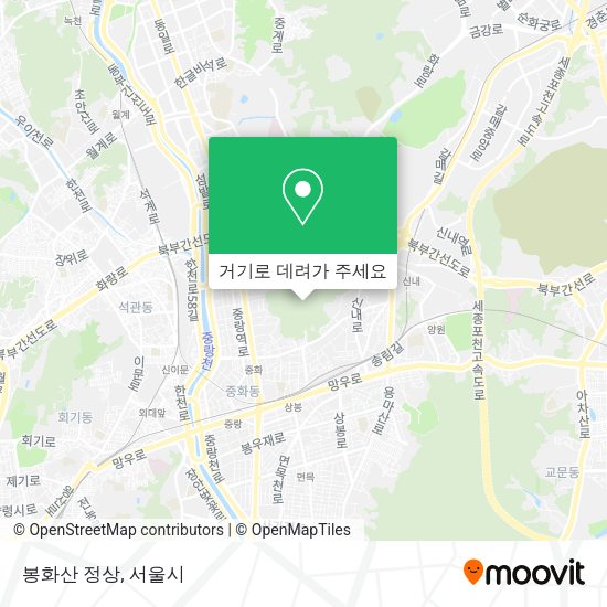 봉화산 정상 지도