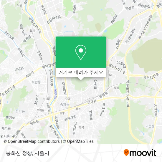 봉화산 정상 지도