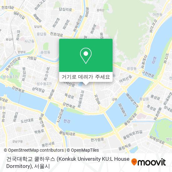 건국대학교 쿨하우스 (Konkuk University KU:L House Dormitory) 지도