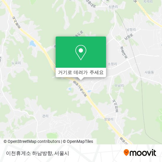 이천휴게소 하남방향 지도