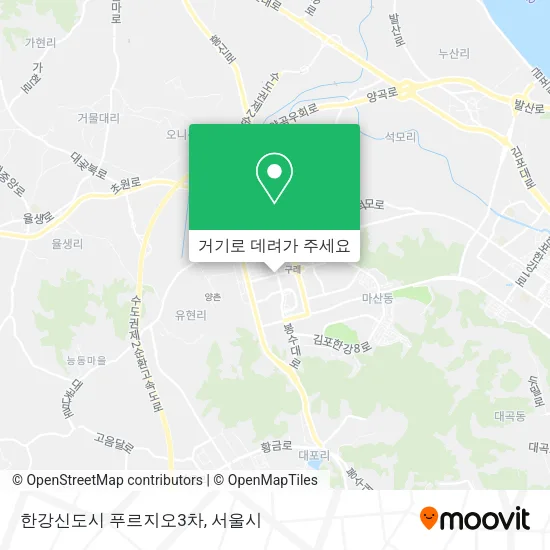 한강신도시 푸르지오3차 지도