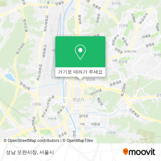 성남 모란시장 지도