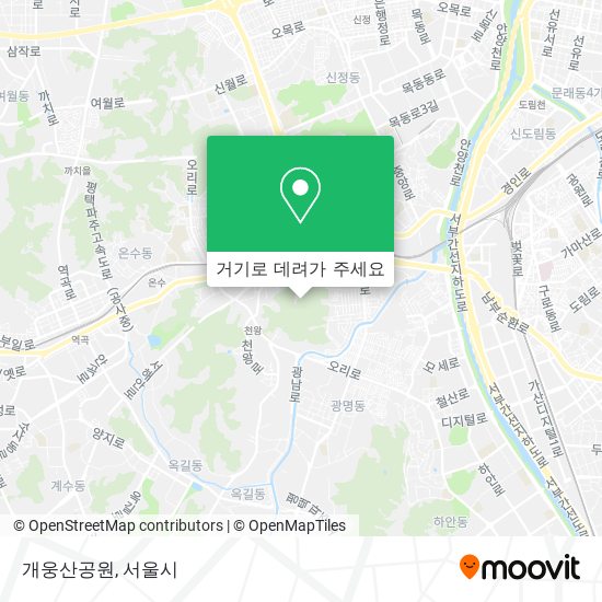 개웅산공원 지도