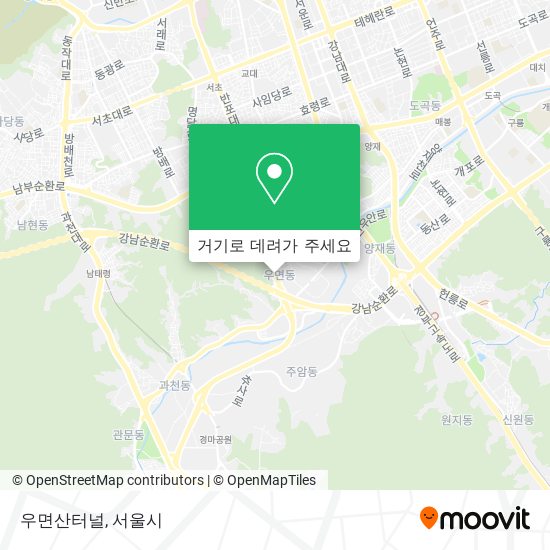 우면산터널 지도