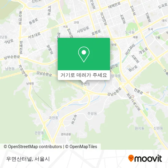 우면산터널 지도