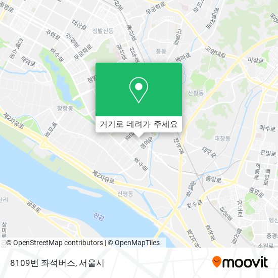 8109번 좌석버스 지도