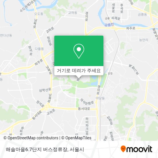 해솔마을6.7단지 버스정류장 지도