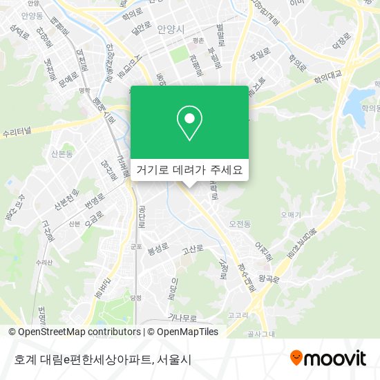 호계 대림e편한세상아파트 지도