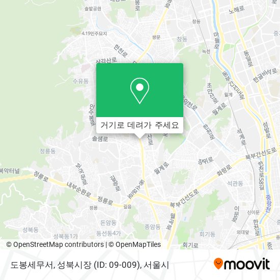 도봉세무서, 성북시장 (ID: 09-009) 지도