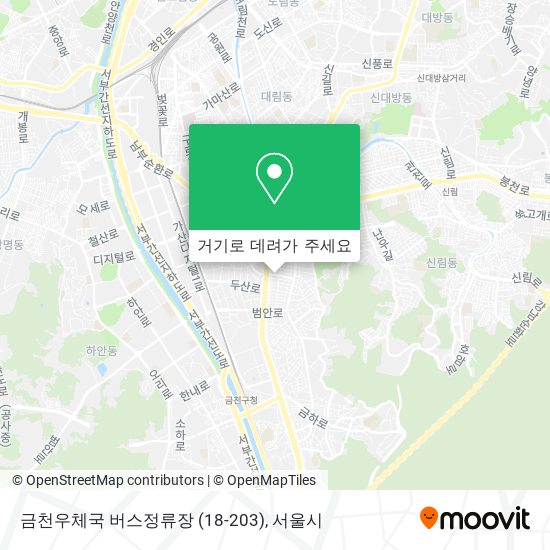 금천우체국 버스정류장 (18-203) 지도