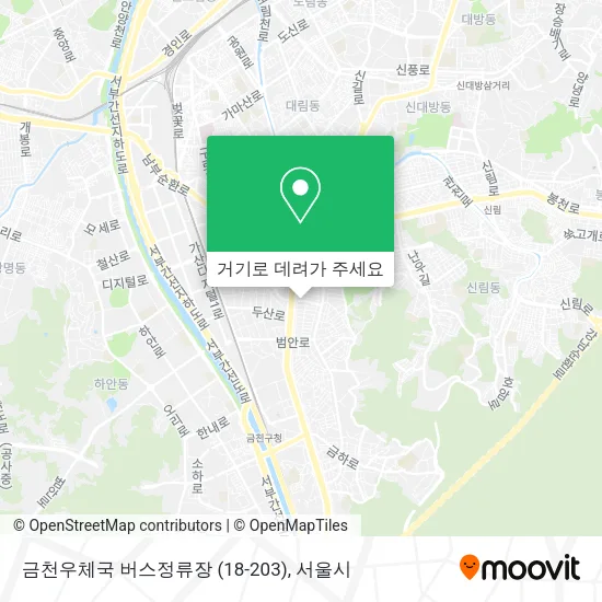 금천우체국 버스정류장 (18-203) 지도