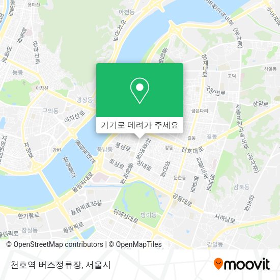 천호역 버스정류장 지도