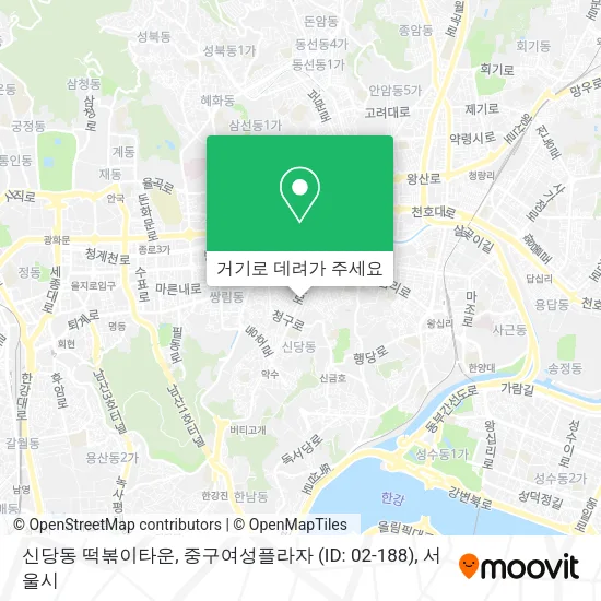 신당동 떡볶이타운, 중구여성플라자 (ID: 02-188) 지도