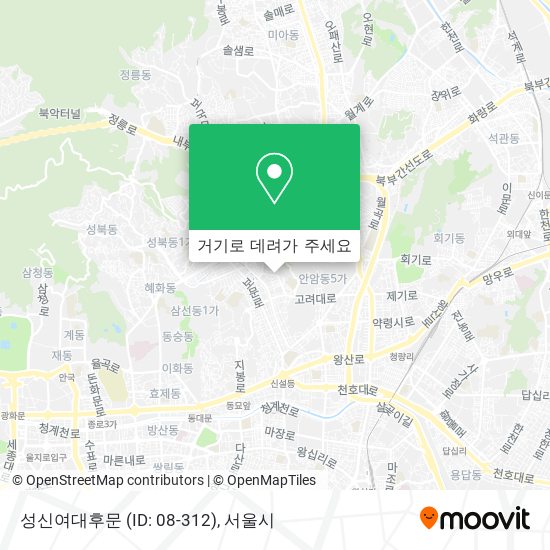 성신여대후문 (ID: 08-312) 지도