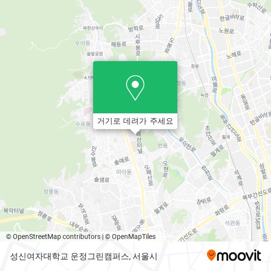 성신여자대학교 운정그린캠퍼스 지도