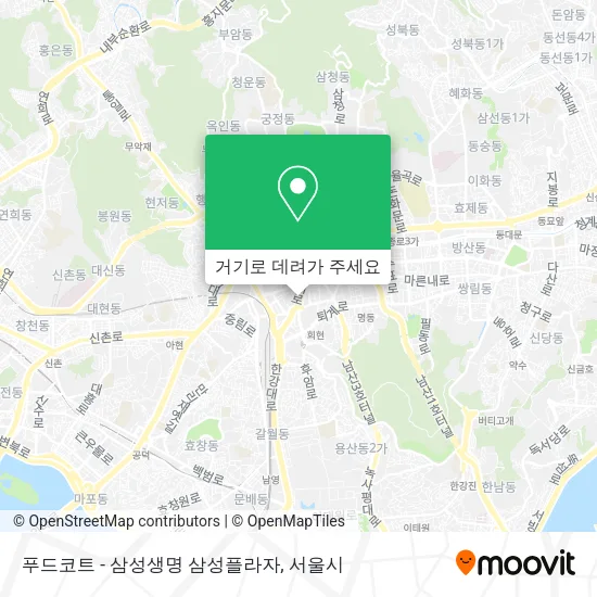 푸드코트 - 삼성생명 삼성플라자 지도