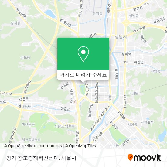 경기 창조경제혁신센터 지도