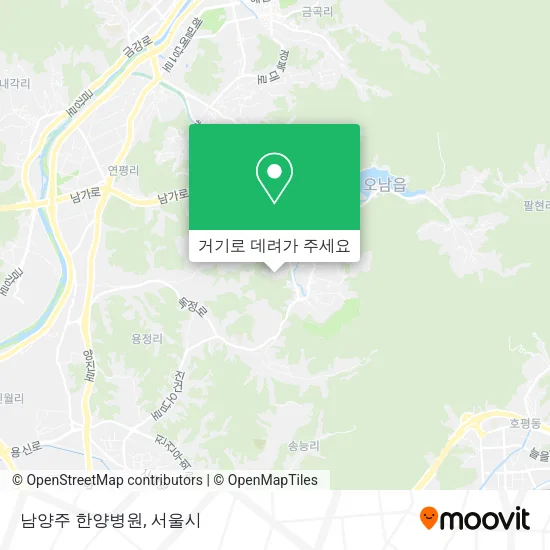 남양주 한양병원 지도