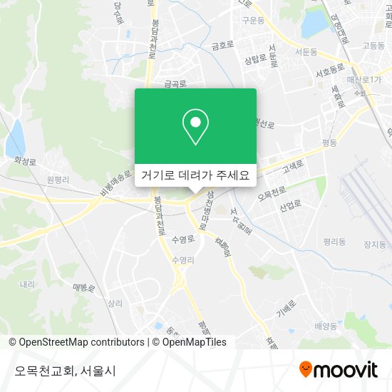오목천교회 지도