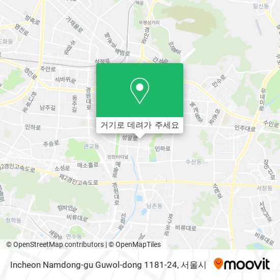 Incheon Namdong-gu Guwol-dong 1181-24 지도