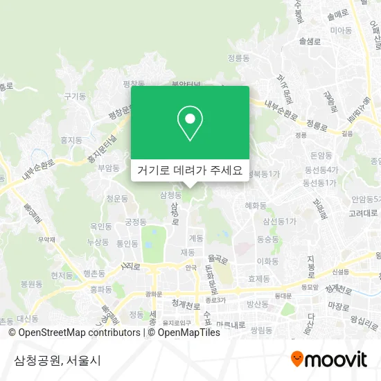 삼청공원 지도