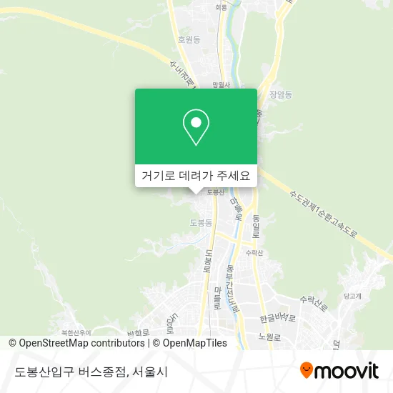 도봉산입구 버스종점 지도