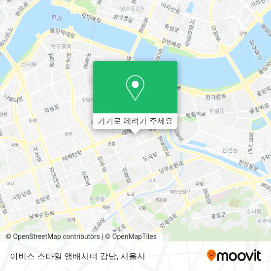 이비스 스타일 앰배서더 강남 지도