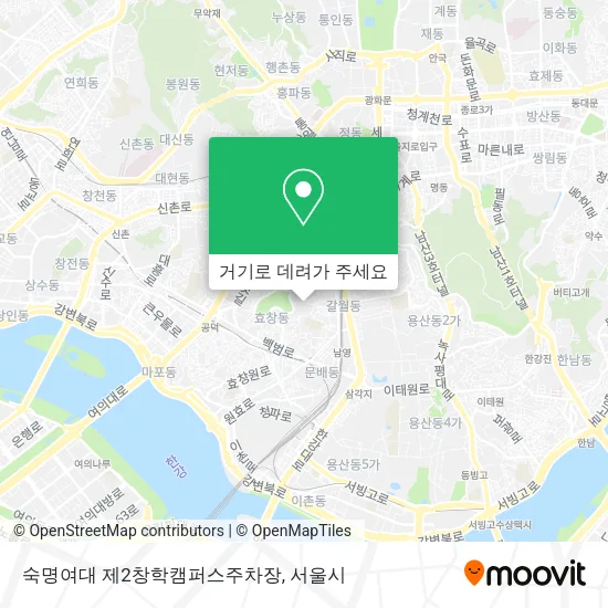 숙명여대 제2창학캠퍼스주차장 지도