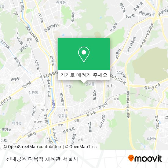 신내공원 다목적 체육관 지도