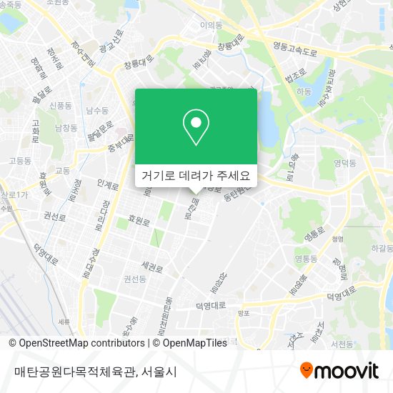 매탄공원다목적체육관 지도